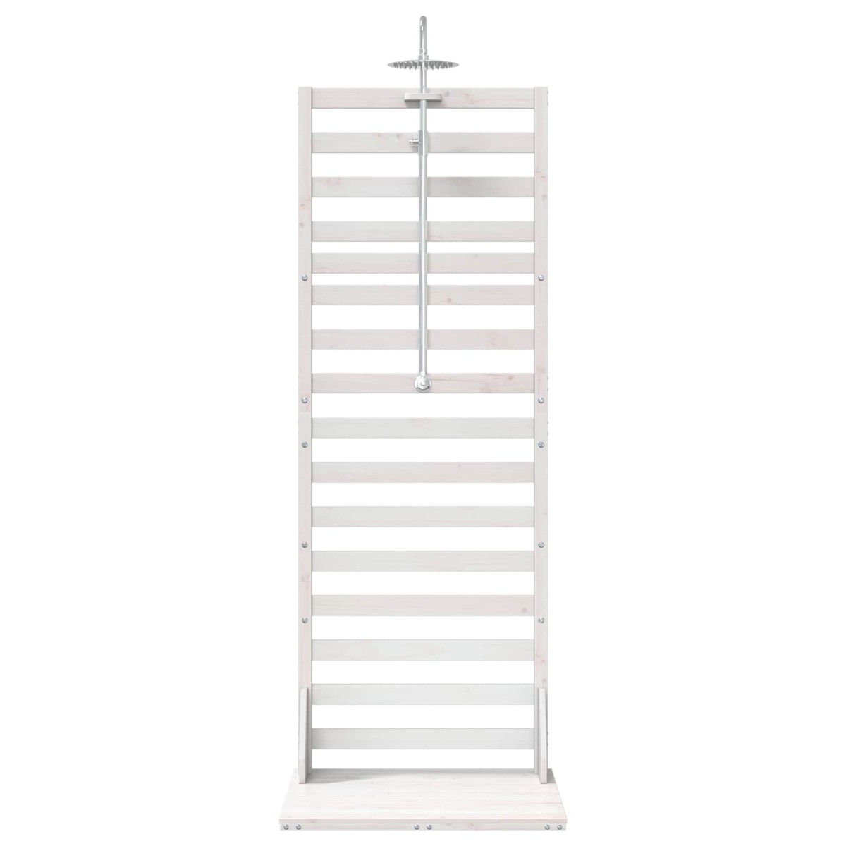 vidaXL Εξωτερικό ντους 225 cm Μασίφ ξύλο πεύκου και ανοξείδωτο ατσάλι