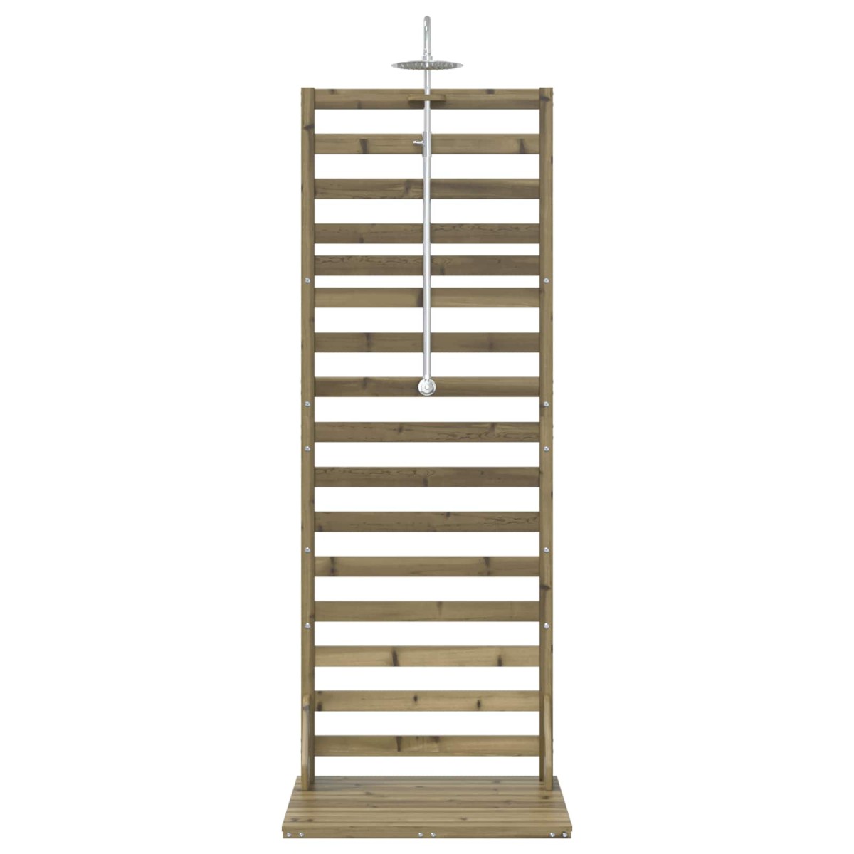vidaXL Εξωτερικό ντους 225 cm Εμποτισμένο πεύκο και ανοξείδωτο ατσάλι