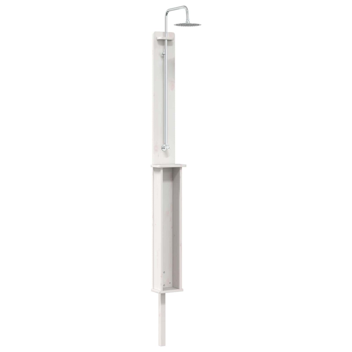 vidaXL Εξωτερικό ντους 246 cm Μασίφ ξύλο πεύκου και ανοξείδωτο ατσάλι