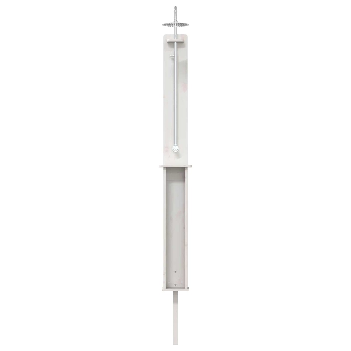 vidaXL Εξωτερικό ντους 246 cm Μασίφ ξύλο πεύκου και ανοξείδωτο ατσάλι