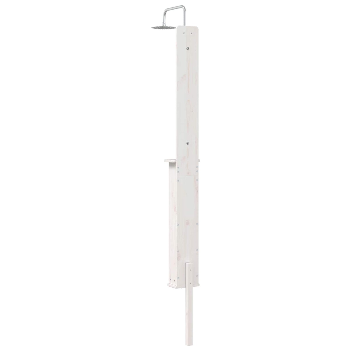 vidaXL Εξωτερικό ντους 246 cm Μασίφ ξύλο πεύκου και ανοξείδωτο ατσάλι