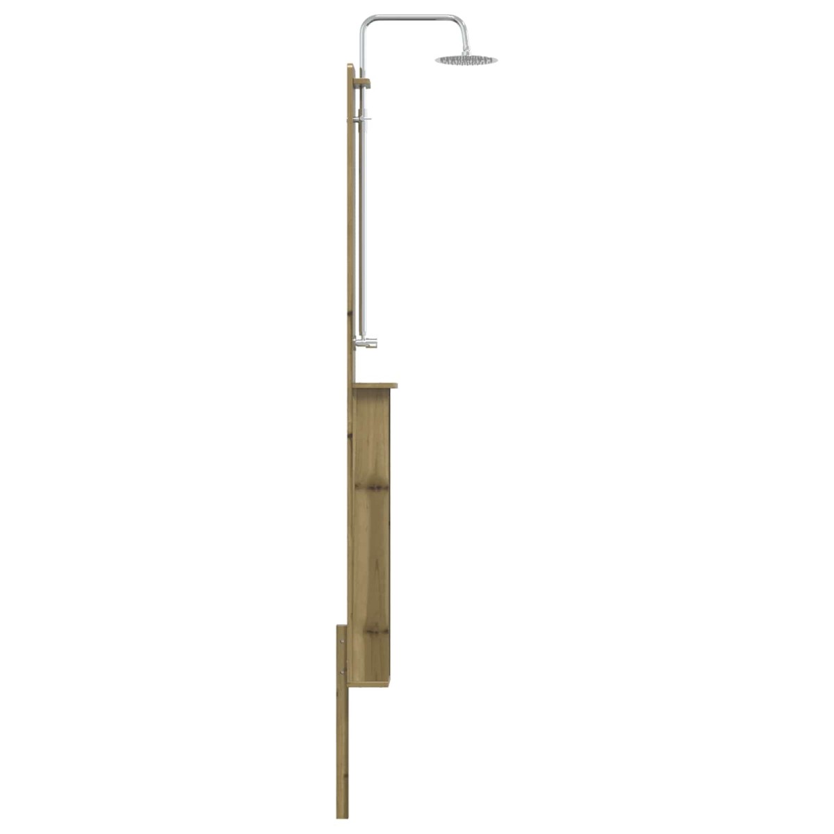 vidaXL Εξωτερικό ντους 246 cm Εμποτισμένο πεύκο και ανοξείδωτο ατσάλι