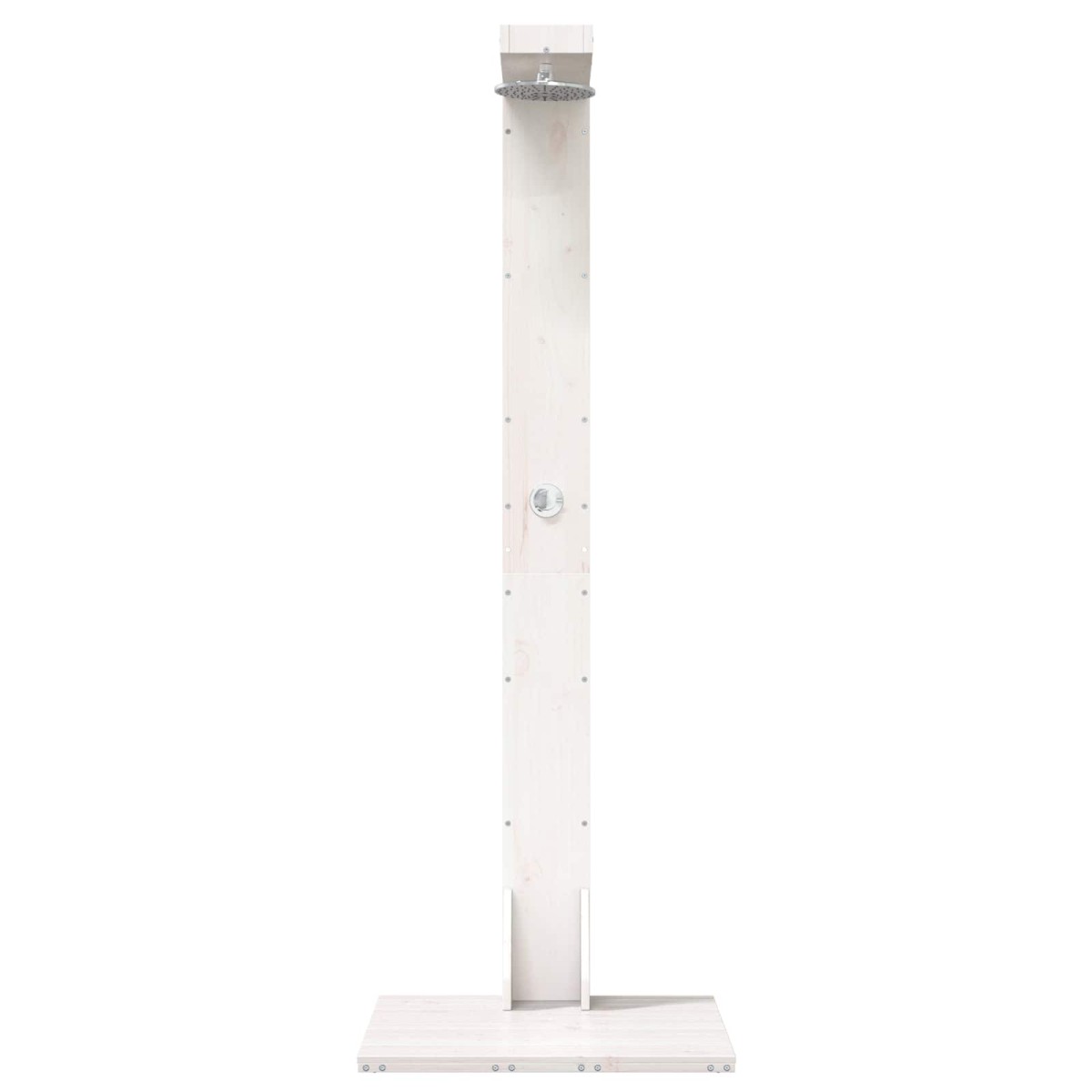 vidaXL Εξωτερικό ντους 210 cm Μασίφ ξύλο πεύκου και ανοξείδωτο ατσάλι