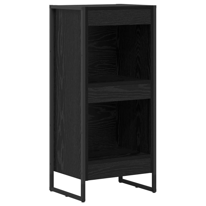 vidaXL Βιβλιοθήκη 40 x 30 x 86,5 εκ Επεξεργασμένο Ξύλο Μαύρη Οξυά