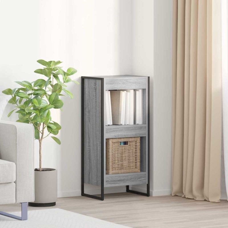 vidaXL Βιβλιοθήκη 40 x 30 x 86,5 εκ Επεξεργασμένο Ξύλο Γκρίζο Σονομα