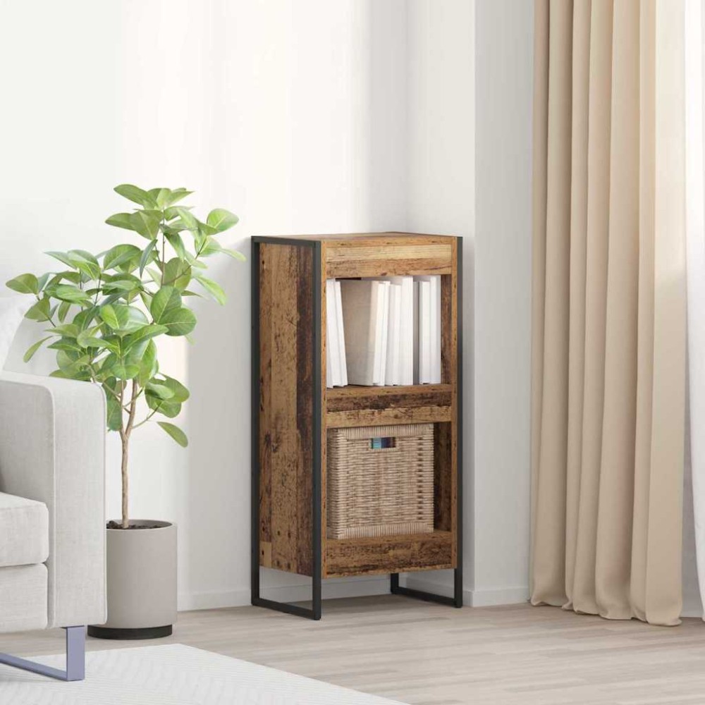 vidaXL Βιβλιοθήκη 40 x 30 x 86,5 εκ Επεξεργασμένο Ξύλο Παλιό Ξύλο