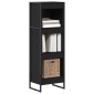 vidaXL Βιβλιοθήκη 40 x 30 x 121 εκ Επεξεργασμένο Ξύλο Μαύρη Οξυά