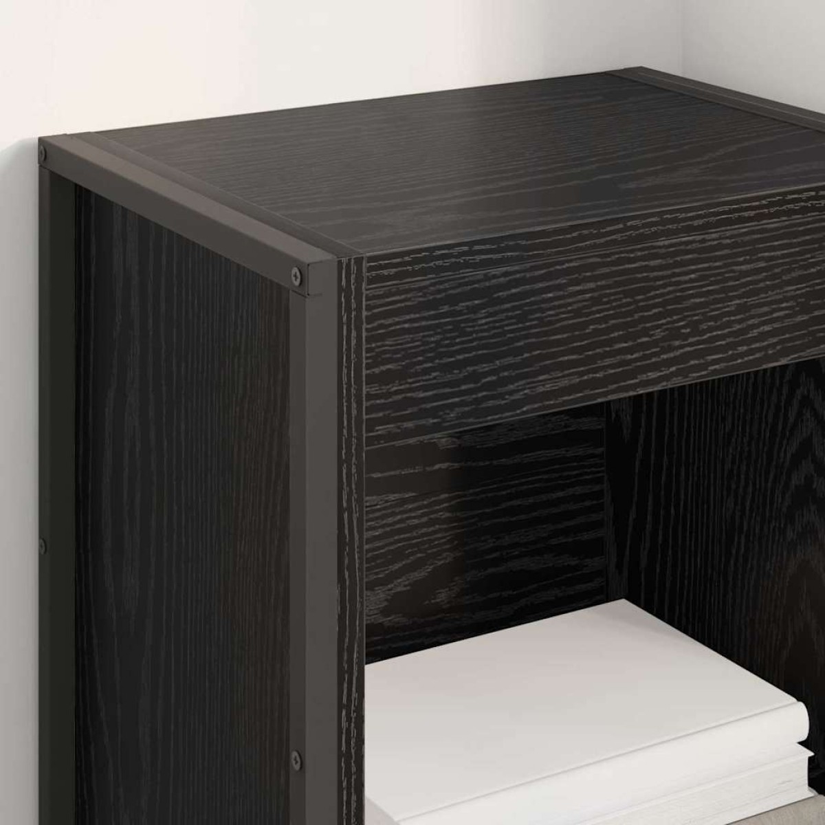 vidaXL Βιβλιοθήκη 40 x 30 x 121 εκ Επεξεργασμένο Ξύλο Μαύρη Οξυά