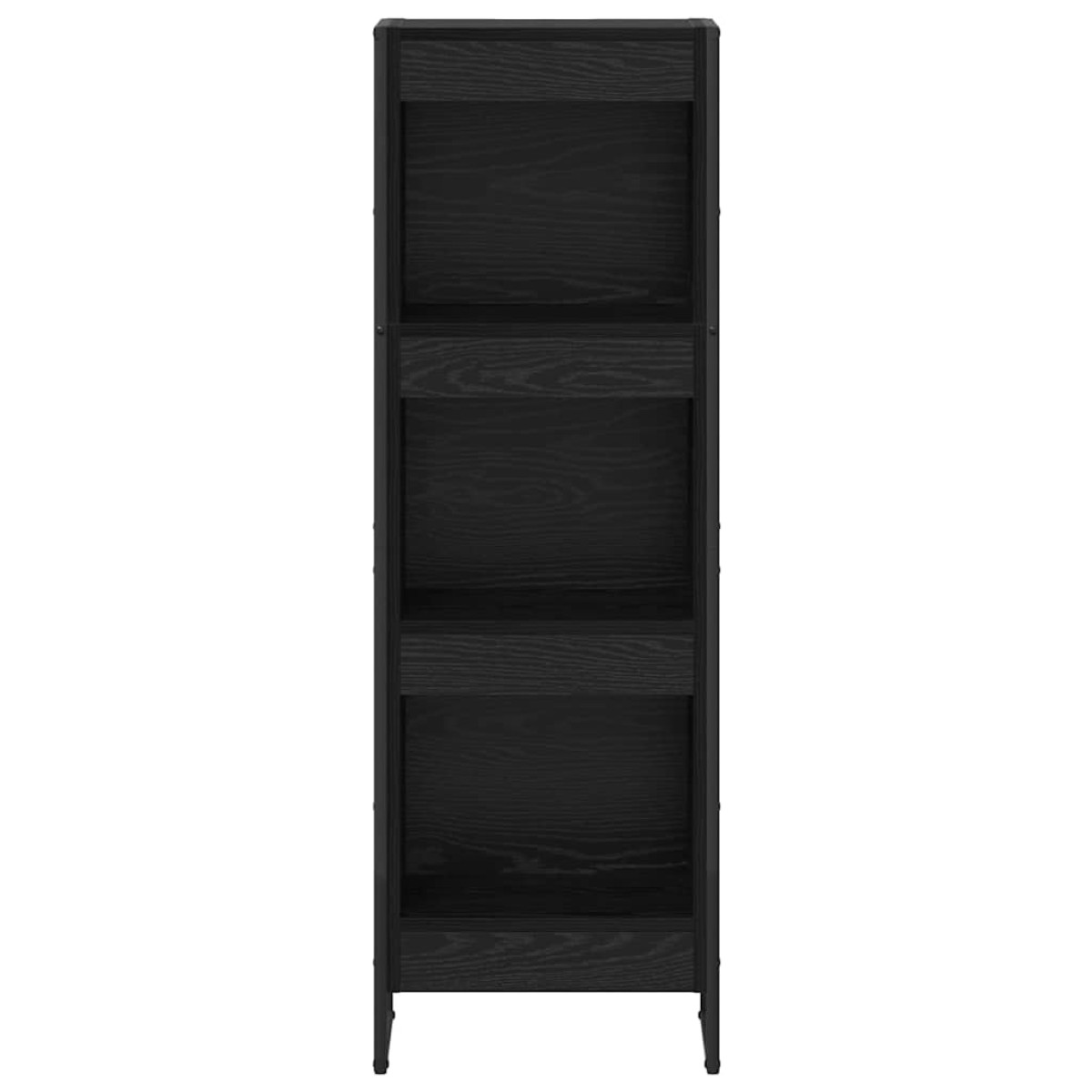 vidaXL Βιβλιοθήκη 40 x 30 x 121 εκ Επεξεργασμένο Ξύλο Μαύρη Οξυά