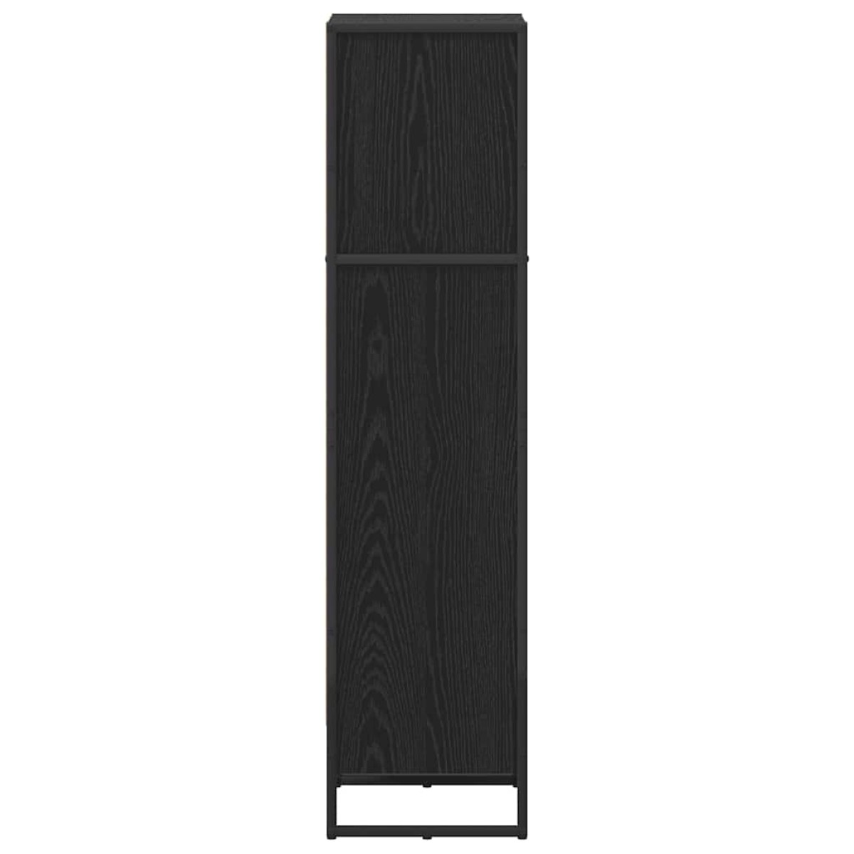 vidaXL Βιβλιοθήκη 40 x 30 x 121 εκ Επεξεργασμένο Ξύλο Μαύρη Οξυά