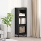 vidaXL Βιβλιοθήκη 40 x 30 x 121 εκ Επεξεργασμένο Ξύλο Μαύρη Οξυά