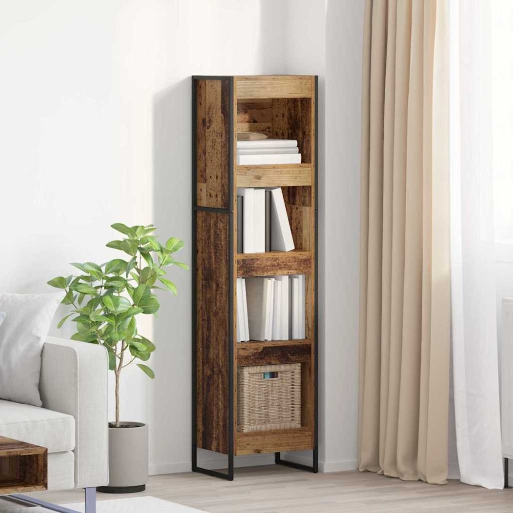 vidaXL Βιβλιοθήκη 40 x 30 x 155 εκ Επεξεργασμένο Ξύλο Παλιό Ξύλο