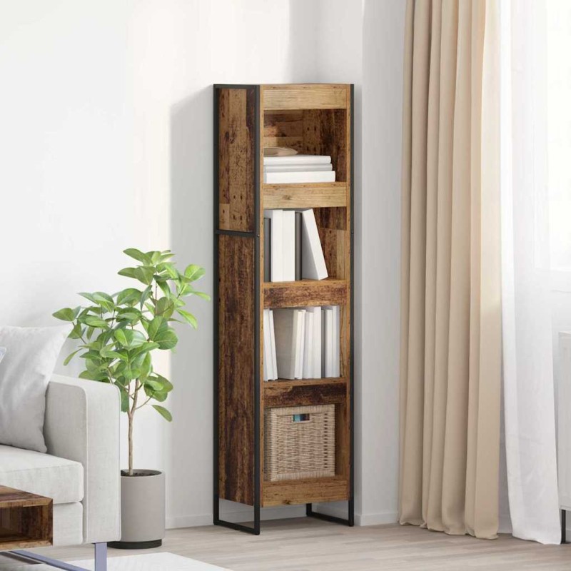 vidaXL Βιβλιοθήκη 40 x 30 x 155 εκ Επεξεργασμένο Ξύλο Παλιό Ξύλο