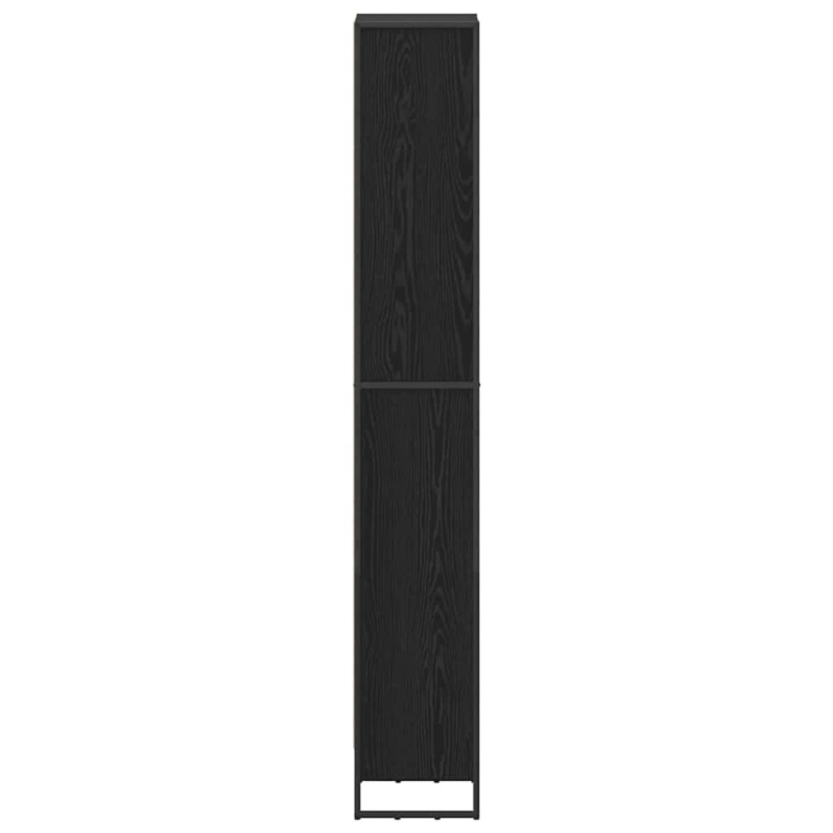 vidaXL Βιβλιοθήκη 40 x 30 x 189,5 εκ Επεξεργασμένο Ξύλο Μαύρη Οξυά