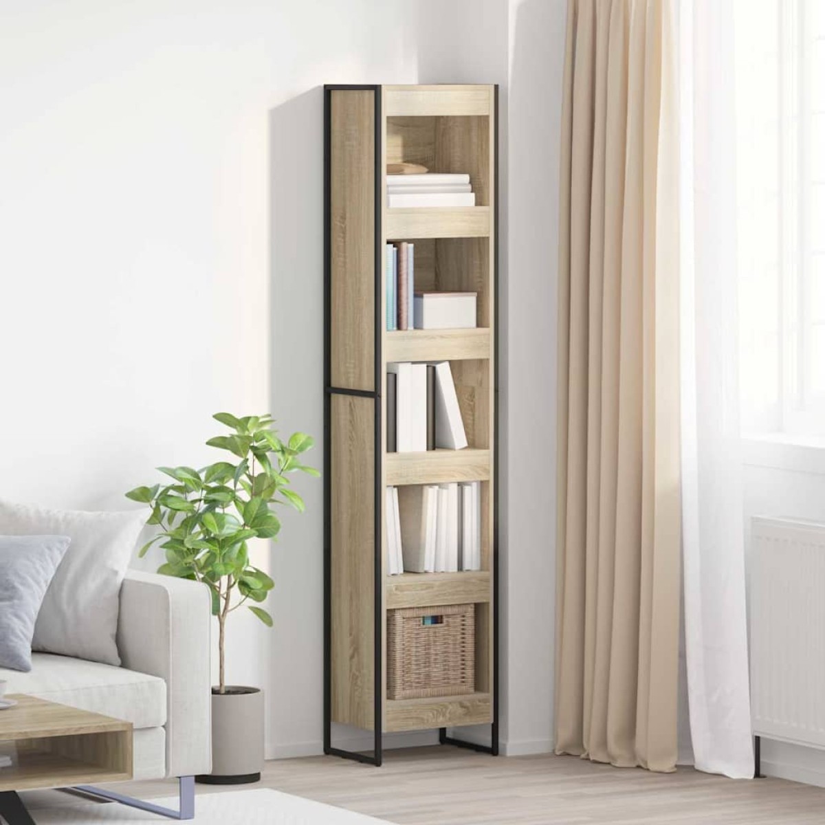 vidaXL Βιβλιοθήκη 40 x 30 x 189,5 εκ Επεξεργασμένο Ξύλο Σονόμα
