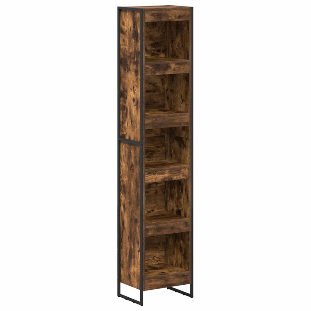 vidaXL Βιβλιοθήκη 40 x 30 x 189,5 εκ Επεξεργασμένο Ξύλο Καπνιστό Δρύς