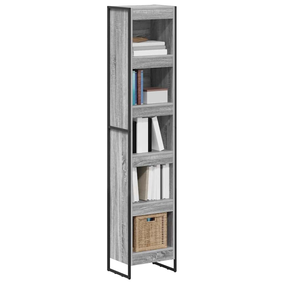 vidaXL Βιβλιοθήκη 40 x 30 x 189,5 εκ Επεξεργασμένο Ξύλο Γκρίζο Σονομα