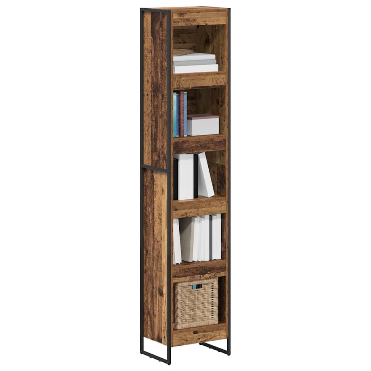 vidaXL Βιβλιοθήκη 40 x 30 x 189,5 εκ Επεξεργασμένο Ξύλο Παλιό Ξύλο