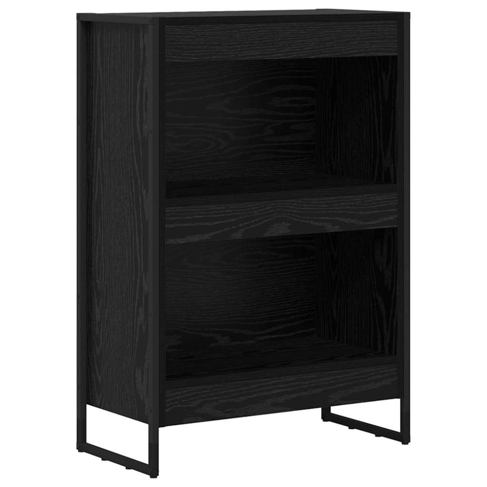 vidaXL Βιβλιοθήκη 60 x 30 x 86,5 εκ Επεξεργασμένο Ξύλο Μαύρη Οξυά