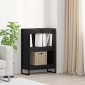 vidaXL Βιβλιοθήκη 60 x 30 x 86,5 εκ Επεξεργασμένο Ξύλο Μαύρη Οξυά