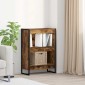 vidaXL Βιβλιοθήκη 60 x 30 x 86,5 εκ Επεξεργασμένο Ξύλο Καπνιστό Δρύς
