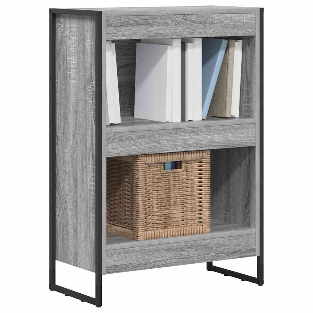 vidaXL Βιβλιοθήκη 60 x 30 x 86,5 εκ Επεξεργασμένο Ξύλο Γκρίζο Σονομα