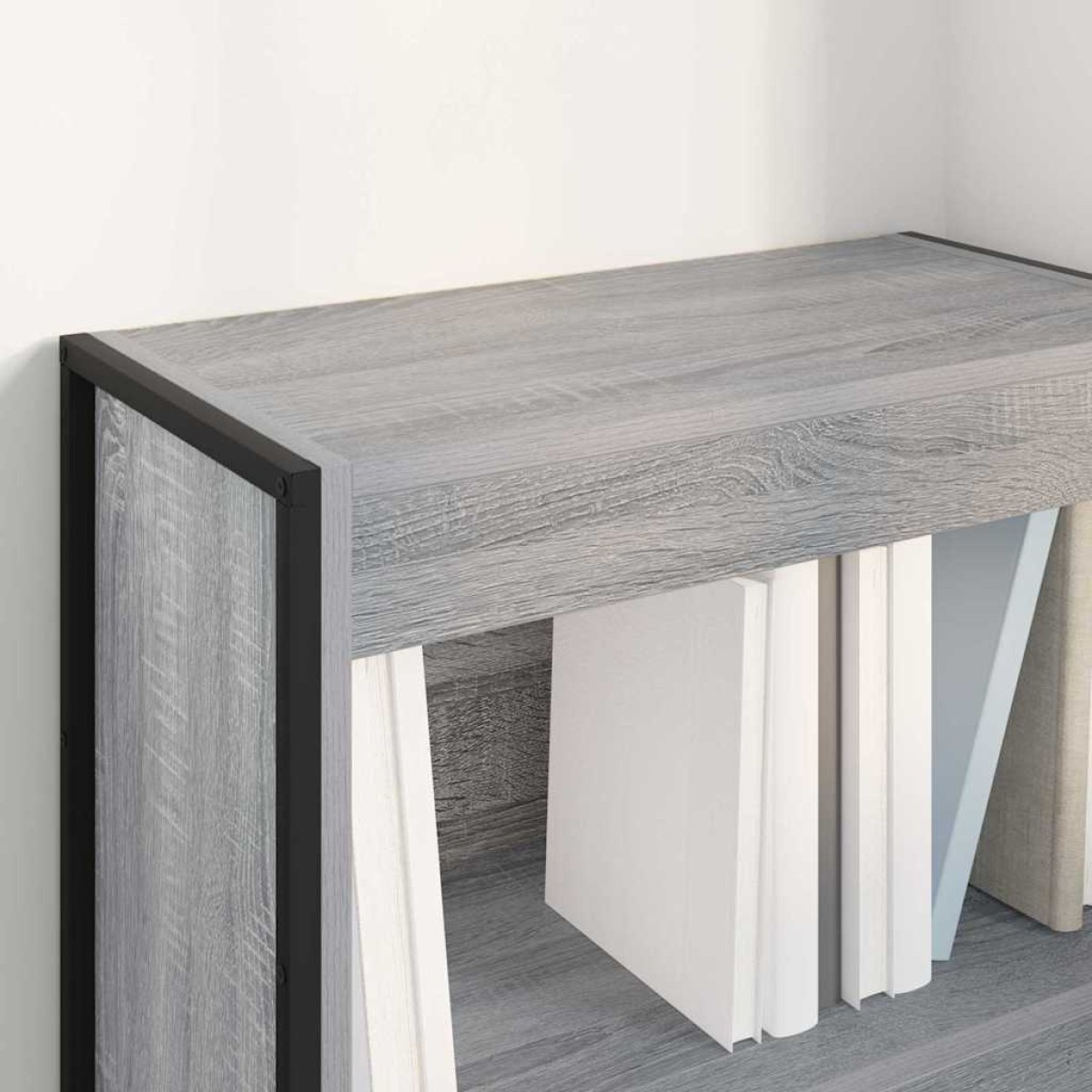 vidaXL Βιβλιοθήκη 60 x 30 x 86,5 εκ Επεξεργασμένο Ξύλο Γκρίζο Σονομα