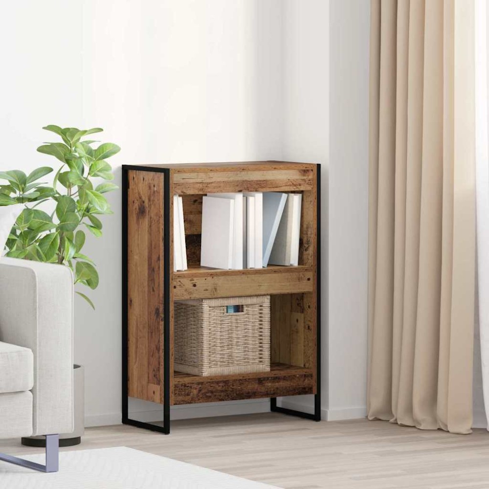 vidaXL Βιβλιοθήκη 60 x 30 x 86,5 εκ Επεξεργασμένο Ξύλο Παλιό Ξύλο