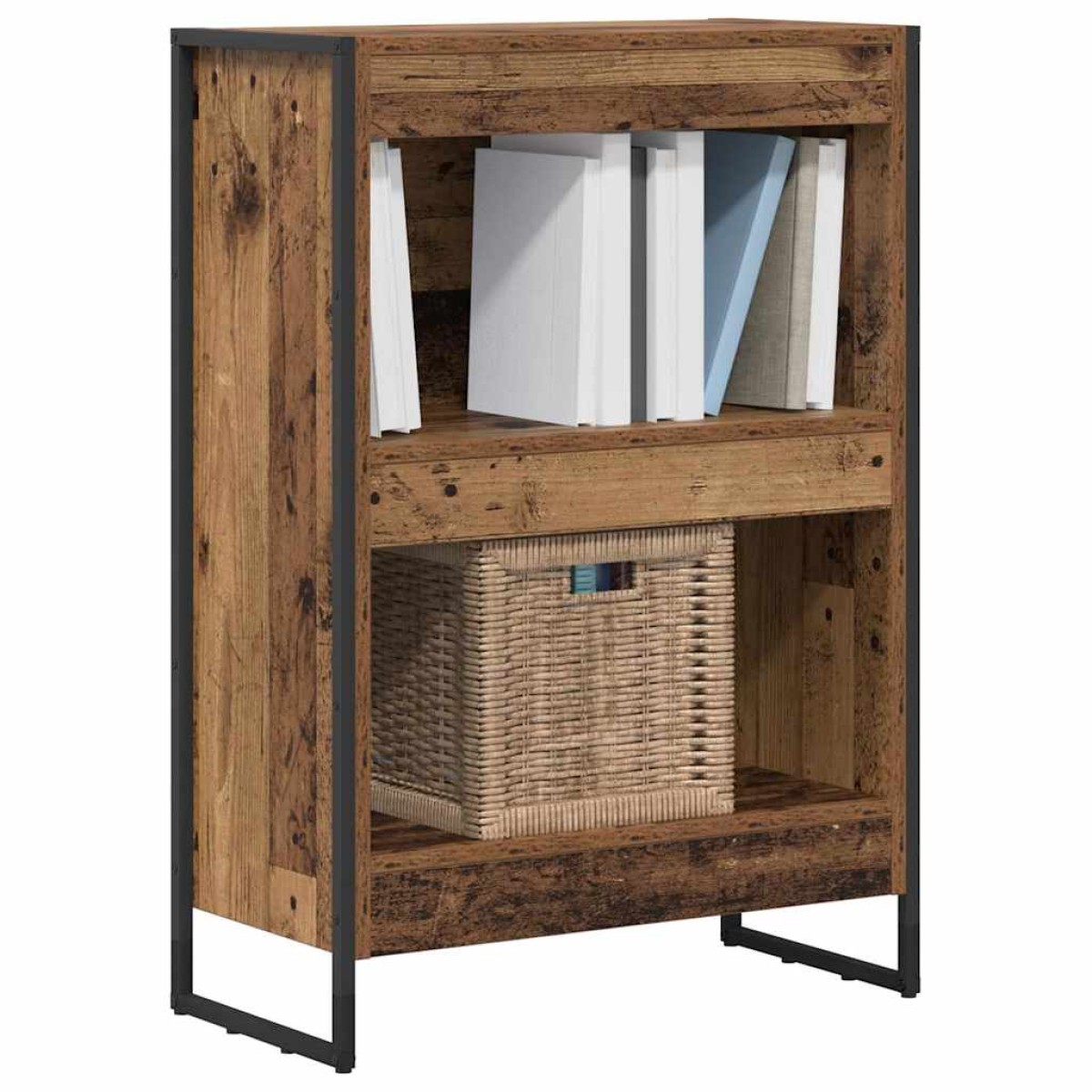 vidaXL Βιβλιοθήκη 60 x 30 x 86,5 εκ Επεξεργασμένο Ξύλο Παλιό Ξύλο