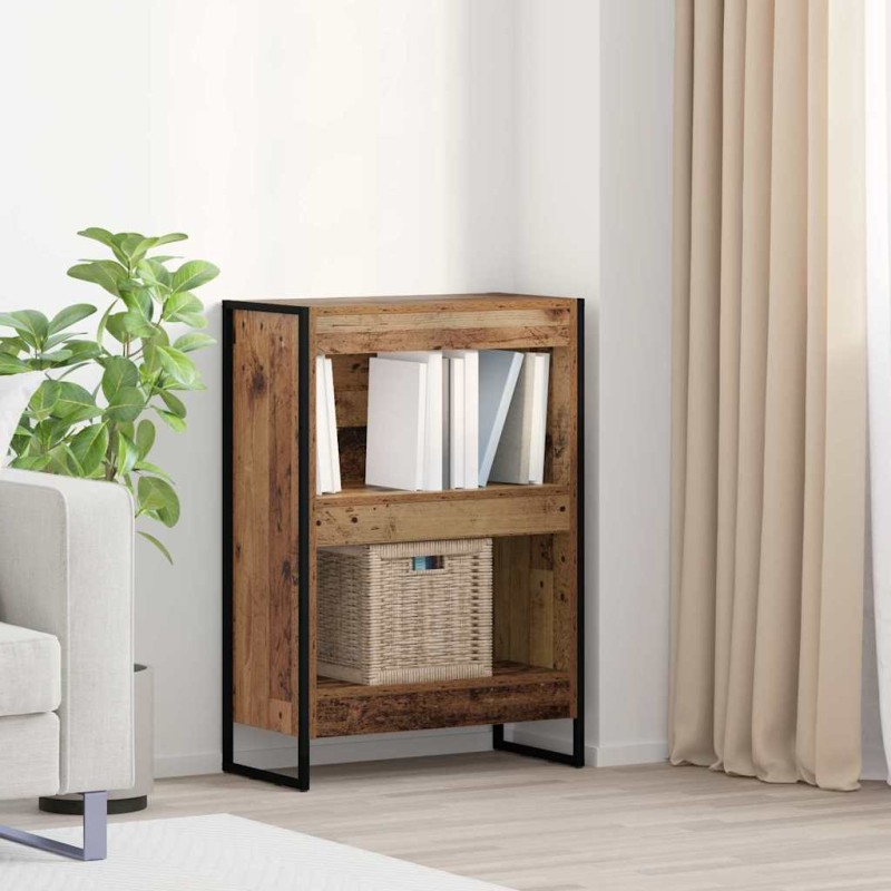 vidaXL Βιβλιοθήκη 60 x 30 x 86,5 εκ Επεξεργασμένο Ξύλο Παλιό Ξύλο