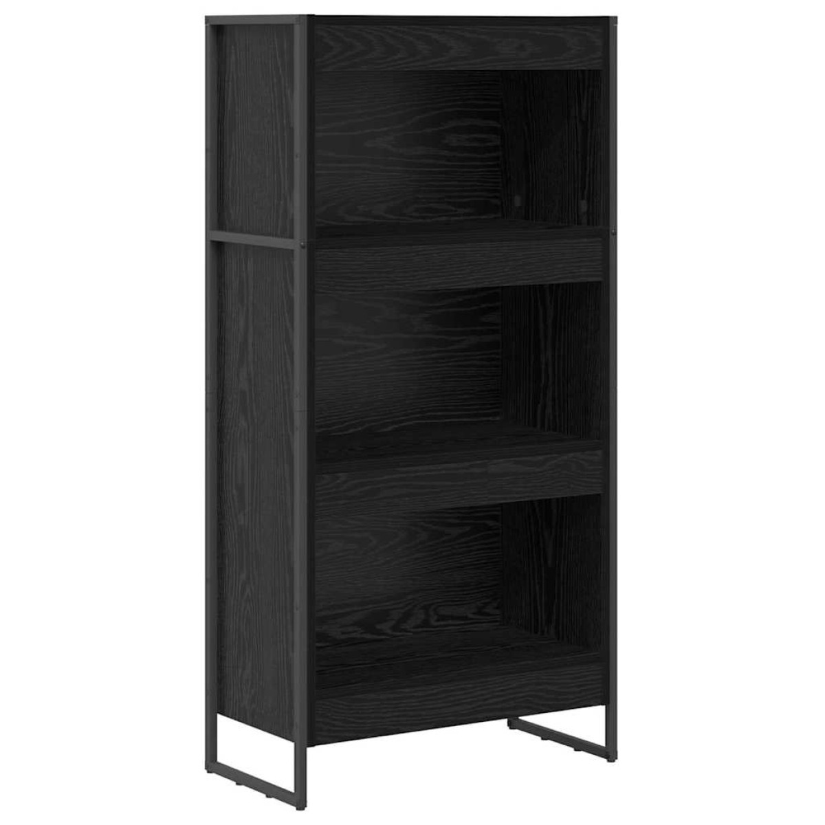 vidaXL Βιβλιοθήκη 60 x 30 x 121 εκ Επεξεργασμένο Ξύλο Μαύρη Οξυά