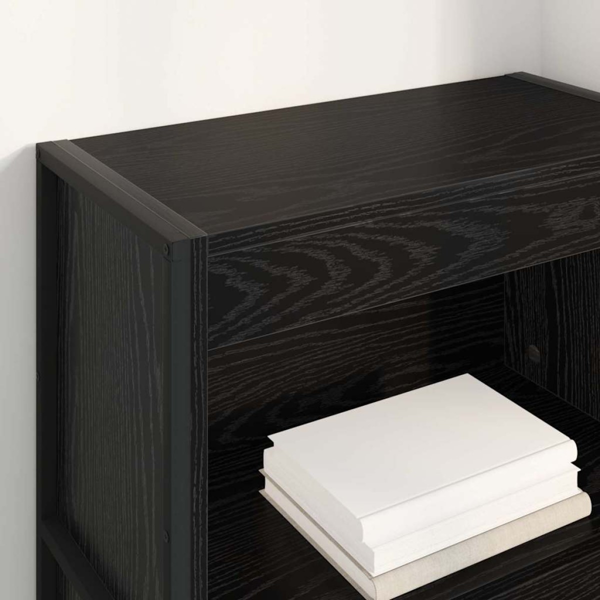 vidaXL Βιβλιοθήκη 60 x 30 x 121 εκ Επεξεργασμένο Ξύλο Μαύρη Οξυά