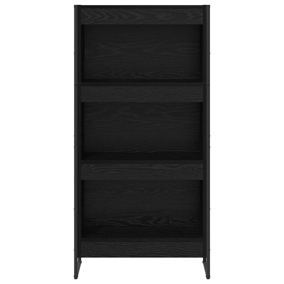 vidaXL Βιβλιοθήκη 60 x 30 x 121 εκ Επεξεργασμένο Ξύλο Μαύρη Οξυά