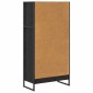 vidaXL Βιβλιοθήκη 60 x 30 x 121 εκ Επεξεργασμένο Ξύλο Μαύρη Οξυά