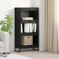 vidaXL Βιβλιοθήκη 60 x 30 x 121 εκ Επεξεργασμένο Ξύλο Μαύρη Οξυά