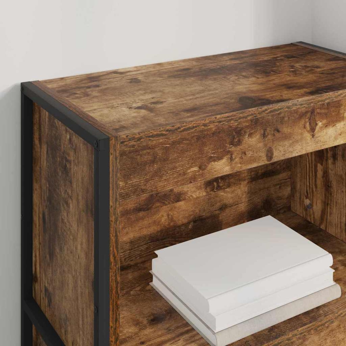 vidaXL Βιβλιοθήκη 60 x 30 x 121 εκ Επεξεργασμένο Ξύλο Καπνιστό Δρύς