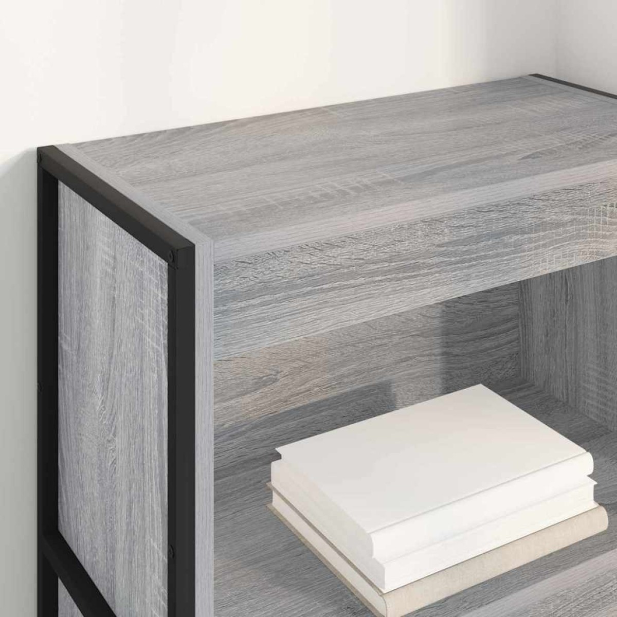 vidaXL Βιβλιοθήκη 60 x 30 x 121 εκ Επεξεργασμένο Ξύλο Γκρίζο Σονομα