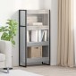 vidaXL Βιβλιοθήκη 60 x 30 x 121 εκ Επεξεργασμένο Ξύλο Γκρίζο Σονομα