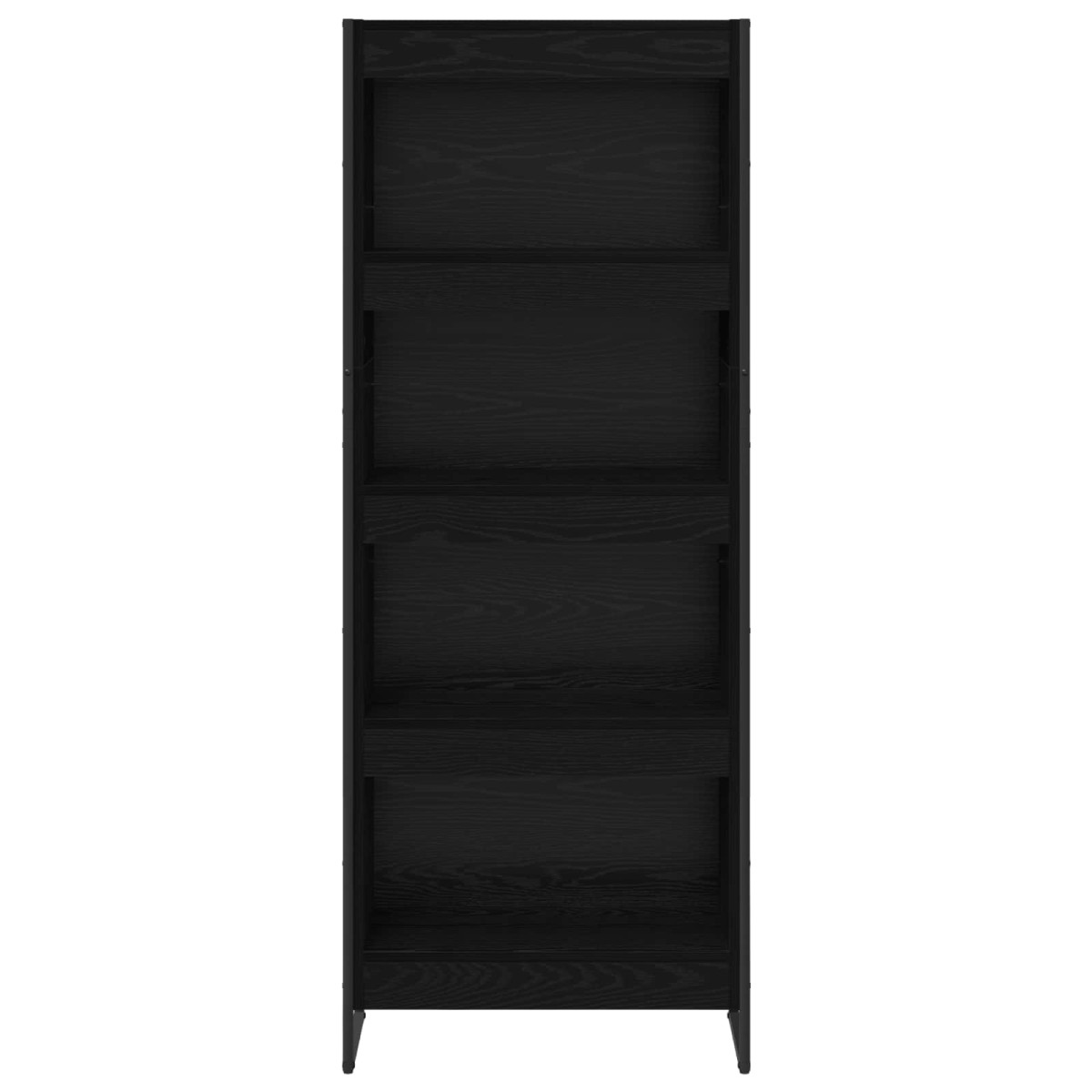 vidaXL Βιβλιοθήκη 60 x 30 x 155 εκ Επεξεργασμένο Ξύλο Μαύρη Οξυά