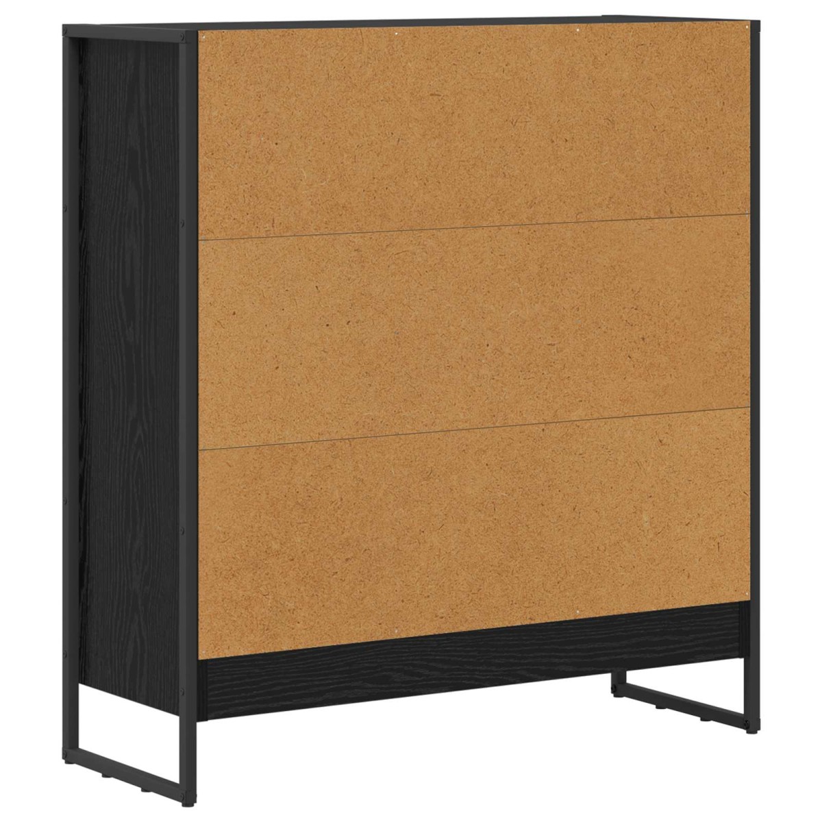 vidaXL Βιβλιοθήκη 80 x 30 x 86,5 εκ Επεξεργασμένο Ξύλο Μαύρη Οξυά