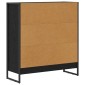 vidaXL Βιβλιοθήκη 80 x 30 x 86,5 εκ Επεξεργασμένο Ξύλο Μαύρη Οξυά