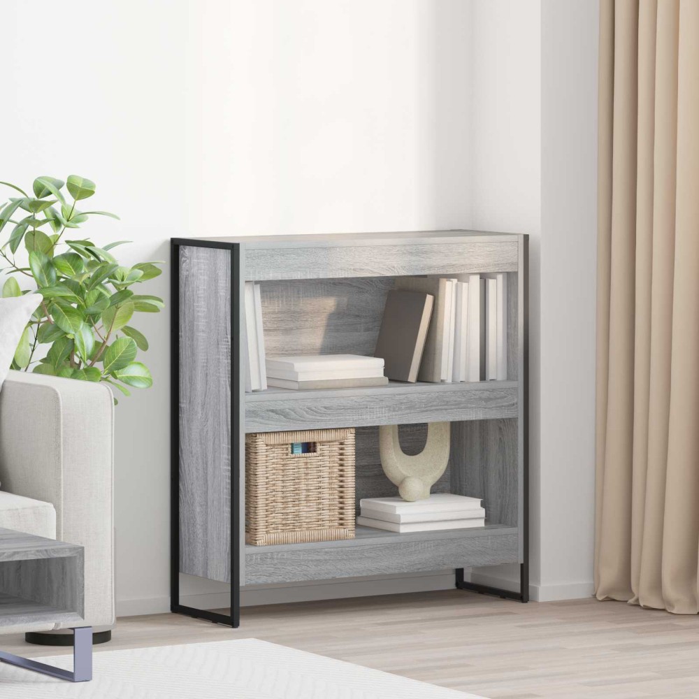 vidaXL Βιβλιοθήκη 80 x 30 x 86,5 εκ Επεξεργασμένο Ξύλο Γκρίζο Σονομα