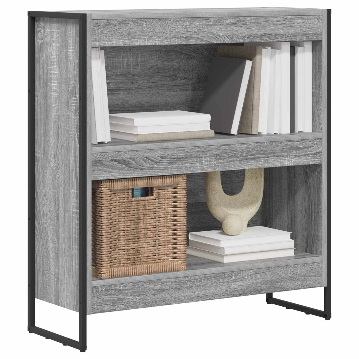 vidaXL Βιβλιοθήκη 80 x 30 x 86,5 εκ Επεξεργασμένο Ξύλο Γκρίζο Σονομα