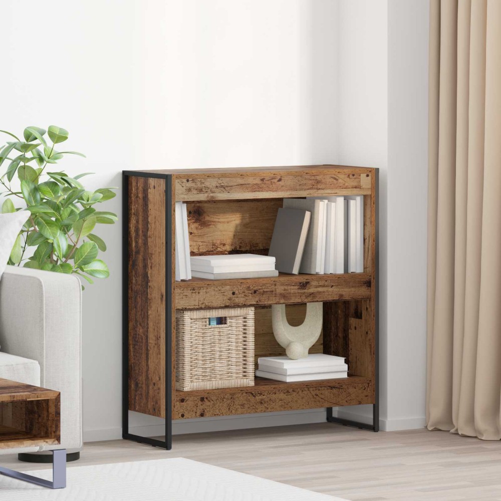 vidaXL Βιβλιοθήκη 80 x 30 x 86,5 εκ Επεξεργασμένο Ξύλο Παλιό Ξύλο