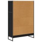vidaXL Βιβλιοθήκη 80 x 30 x 121 εκ Επεξεργασμένο Ξύλο Μαύρη Οξυά