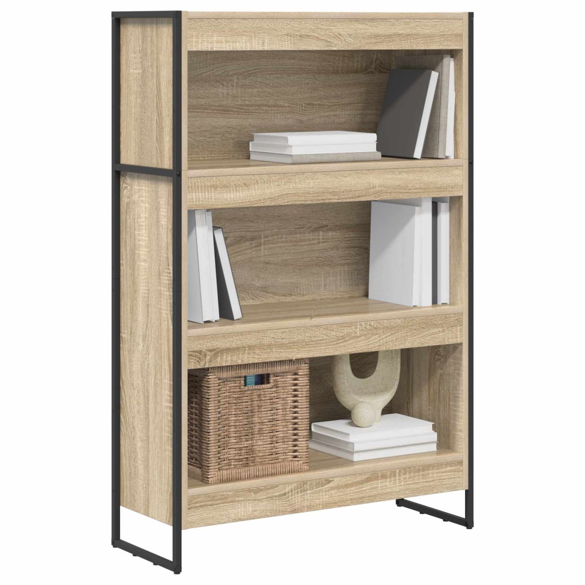 vidaXL Βιβλιοθήκη 80 x 30 x 121 εκ Επεξεργασμένο Ξύλο Σονόμα
