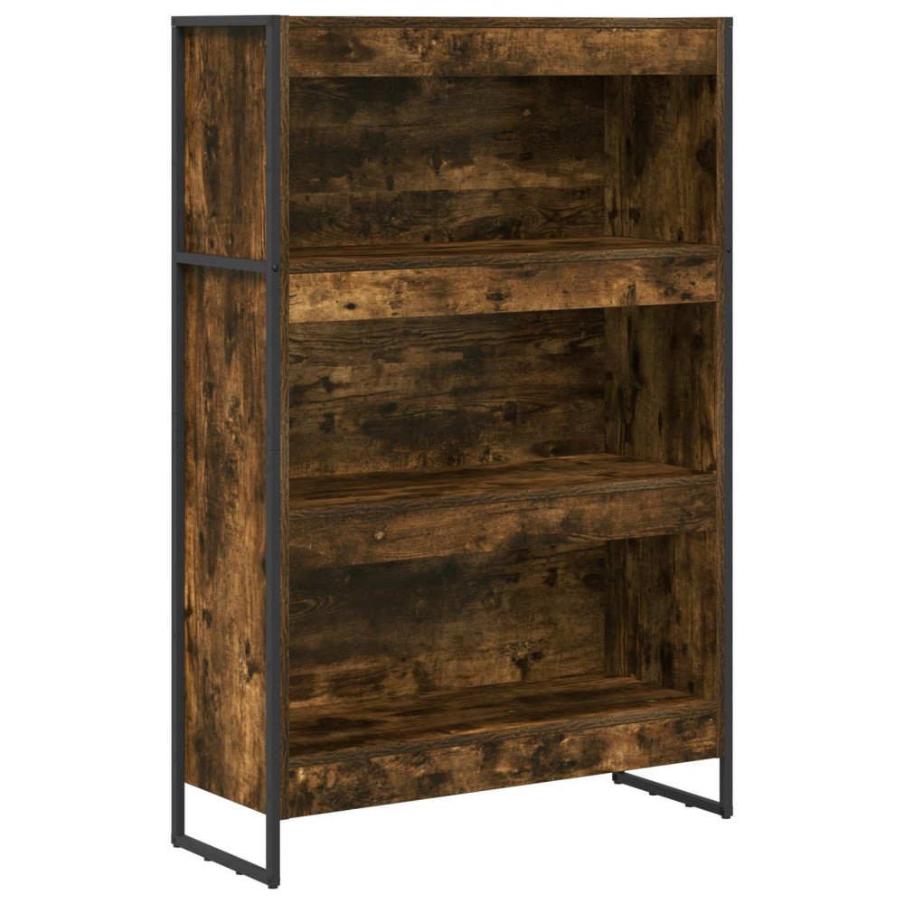 vidaXL Βιβλιοθήκη 80 x 30 x 121 εκ Επεξεργασμένο Ξύλο Καπνιστό Δρύς