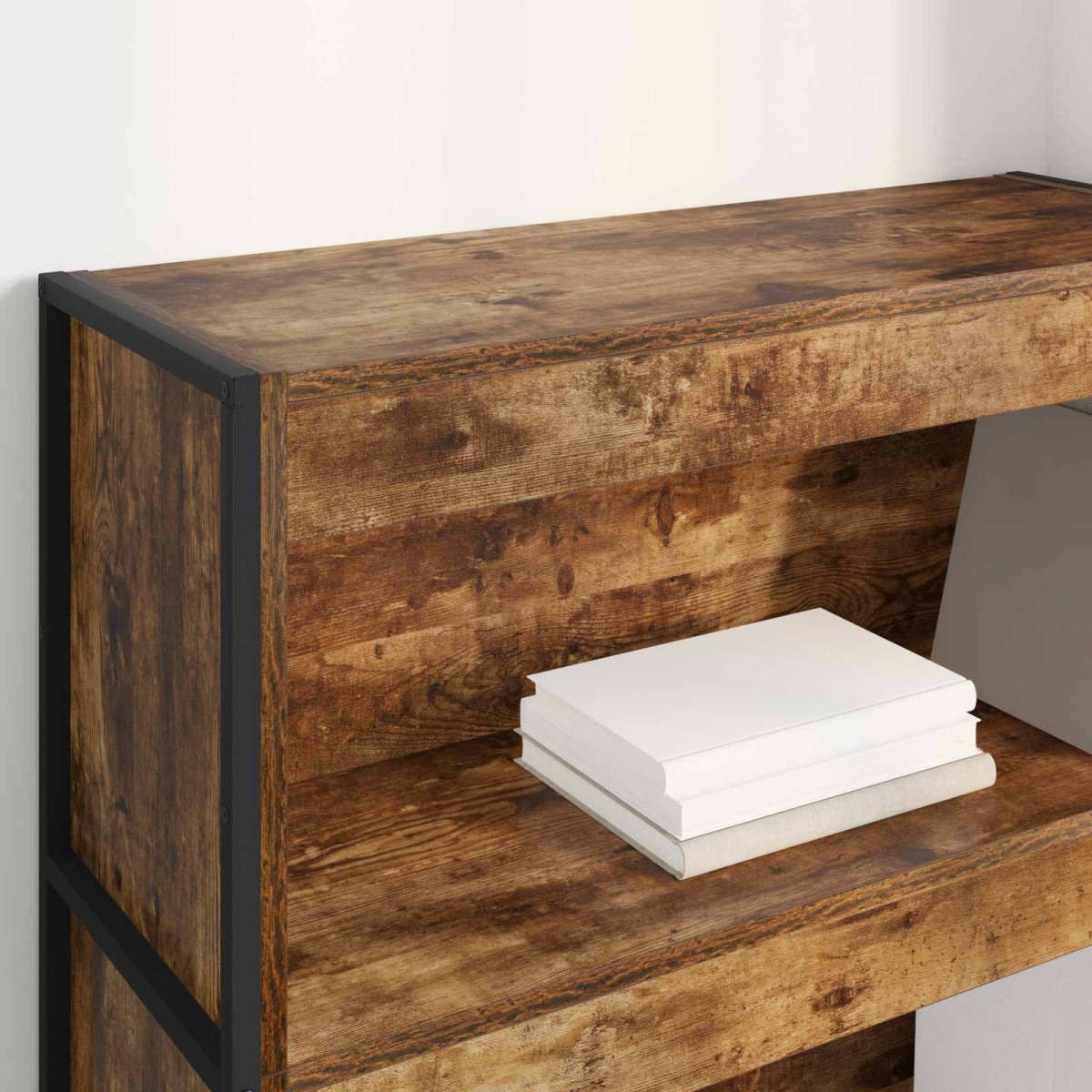 vidaXL Βιβλιοθήκη 80 x 30 x 121 εκ Επεξεργασμένο Ξύλο Καπνιστό Δρύς