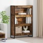 vidaXL Βιβλιοθήκη 80 x 30 x 121 εκ Επεξεργασμένο Ξύλο Καπνιστό Δρύς