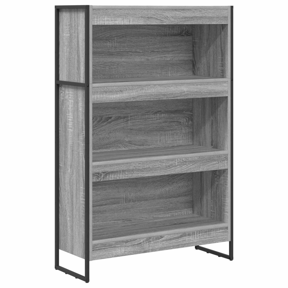 vidaXL Βιβλιοθήκη 80 x 30 x 121 εκ Επεξεργασμένο Ξύλο Γκρίζο Σονομα